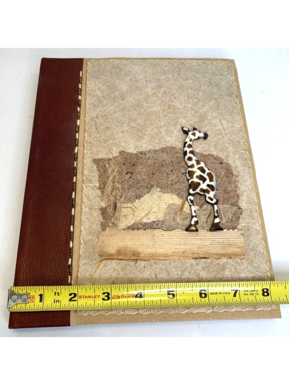 Handmade Africa Art Book Kenya Notebook Journal Giraffe Bead Pen Recycled Paper - Picture 8 of 10